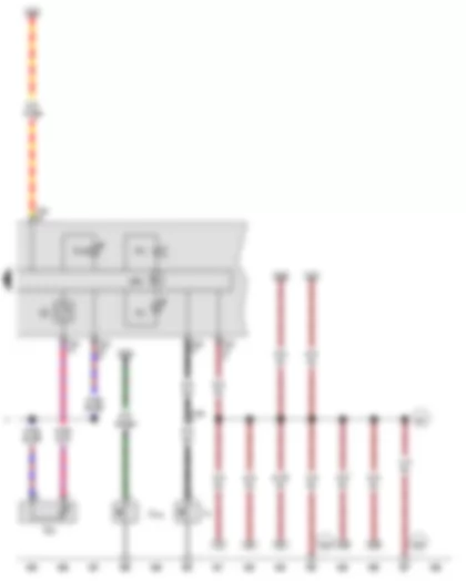 Wiring Diagram  VW THE BEETLE CABRIOLET 2013 - Oil pressure switch - Oil pressure switch for reduced oil pressure - Coolant temperature gauge - Control unit in dash panel insert