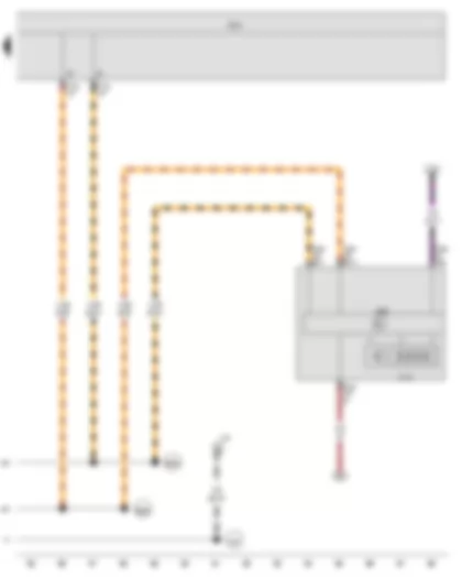 Wiring Diagram  VW THE BEETLE CABRIOLET 2013 - Control unit in dash panel insert - Onboard supply control unit