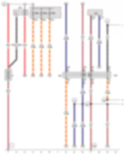 Wiring Diagram  VW THE BEETLE CABRIOLET 2013 - Battery - Terminal 15 voltage supply relay - Terminal 75 voltage supply relay 1