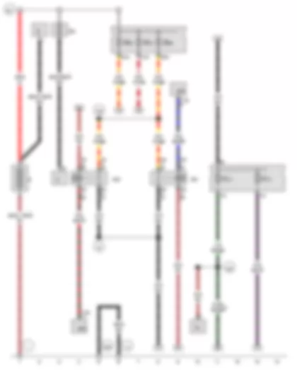Wiring Diagram  VW THE BEETLE CABRIOLET 2013 - Battery - Terminal 15 voltage supply relay - Terminal 15 voltage supply relay 2
