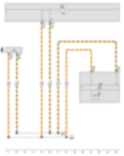 Wiring Diagram  VW THE BEETLE CABRIOLET 2013 - Airbag control unit - Control unit in dash panel insert - Onboard supply control unit - Airbag warning lamp