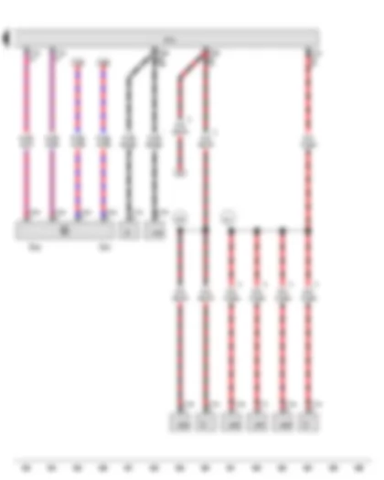 Wiring Diagram  VW THE BEETLE CABRIOLET 2012 - Interior monitoring deactivation switch - Deactivation button for vehicle inclination sender - Onboard supply control unit