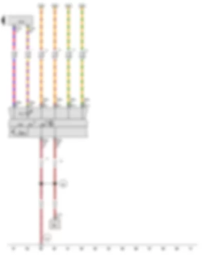 Wiring Diagram  VW THE BEETLE CABRIOLET 2013 - Heated rear window button - Climatronic control unit - Air conditioning system control unit - Onboard supply control unit - Heated rear window warning lamp