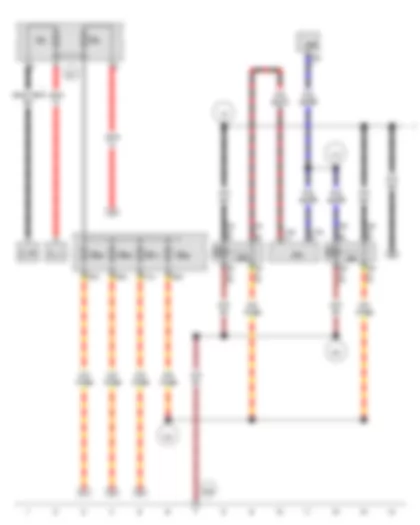 Wiring Diagram  VW THE BEETLE CABRIOLET 2013 - Battery - Terminal 15 voltage supply relay - Terminal 15 voltage supply relay 2 - Fuse 20 on fuse holder B - Fuse 28 on fuse holder B