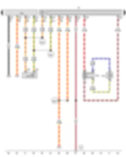 Wiring Diagram  VW THE BEETLE CABRIOLET 2012 - Onboard supply control unit - Radio - Rear left treble loudspeaker - Rear left bass loudspeaker