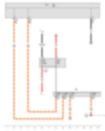 Wiring Diagram  VW THE BEETLE CABRIOLET 2013 - Battery - Onboard supply control unit - Fuse holder B