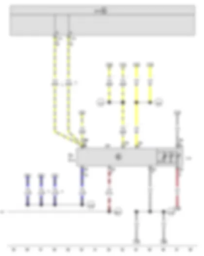 Wiring Diagram  VW THE BEETLE CABRIOLET 2013 - Switch and instrument illumination regulator - Headlight range control regulator - Onboard supply control unit