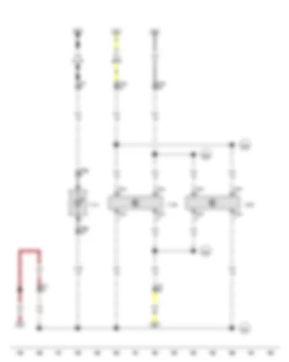 Wiring Diagram  VW THE BEETLE CABRIOLET 2013 - Driver side turn signal repeater bulb - Light 1 for front left door background lighting - Light 2 for front left door background lighting