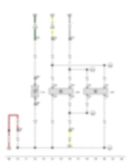 Wiring Diagram  VW THE BEETLE CABRIOLET 2013 - Front passenger side turn signal repeater bulb - Light 1 for front right door background lighting - Light 2 for front right door background lighting