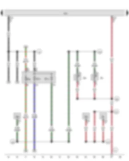 Wiring Diagram  VW THE BEETLE CABRIOLET 2013 - Onboard supply control unit - Left washer jet heater element - Right washer jet heater element