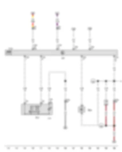 Wiring Diagram  VW THE BEETLE CABRIOLET 2013 - Window regulator switch in front passenger door - Microswitch for lowering front passenger window - Front passenger door control unit - Front passenger side window regulator motor