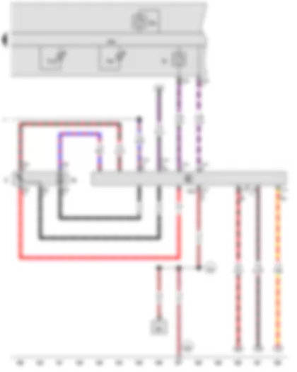 Wiring Diagram  VW THE BEETLE CABRIOLET 2016 - Fuel gauge sender - Fuel gauge - Fuel system pressurisation pump - Control unit in dash panel insert - Fuel pump control unit