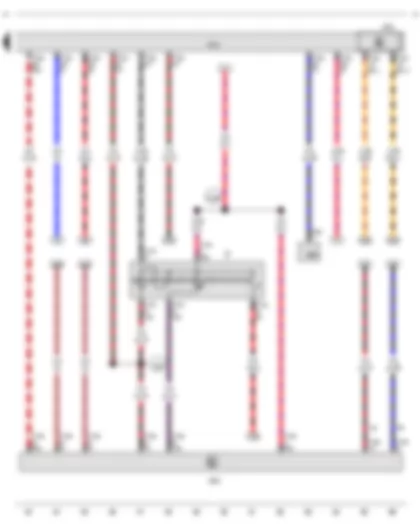 Wiring Diagram  VW THE BEETLE CABRIOLET 2014 - Ignition/starter switch - Onboard supply control unit - Converter box