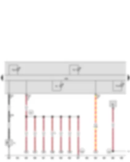 Wiring Diagram  VW THE BEETLE CABRIOLET 2013 - Oil pressure switch - Control unit in dash panel insert