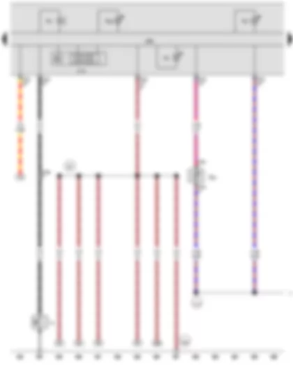 Wiring Diagram  VW THE BEETLE CABRIOLET 2013 - Oil pressure switch - Coolant shortage indicator sender - Multifunction indicator - Control unit in dash panel insert