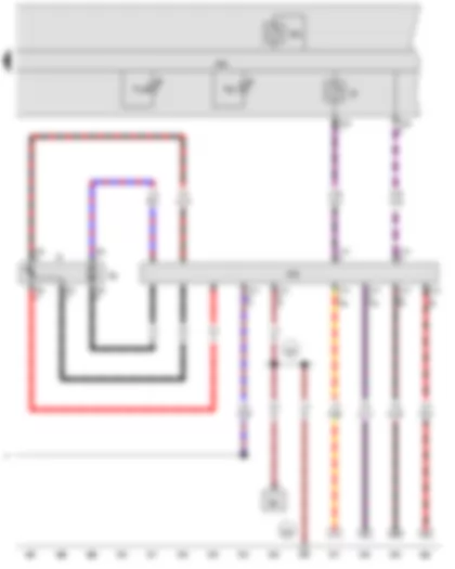 Wiring Diagram  VW THE BEETLE CABRIOLET 2013 - Fuel gauge sender - Fuel gauge - Fuel system pressurisation pump - Control unit in dash panel insert - Fuel pump control unit