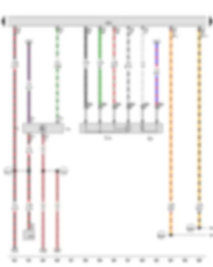 Wiring Diagram  VW THE BEETLE CABRIOLET 2013 - Brake light switch - Brake pedal switch - Lambda probe after catalytic converter - Engine control unit - Lambda probe 1 heater after catalytic converter