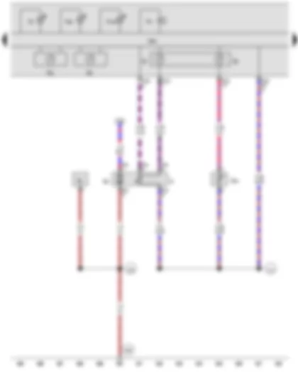 Wiring Diagram  VW THE BEETLE CABRIOLET 2013 - Fuel gauge sender - Fuel system pressurisation pump - Coolant shortage indicator sender - Control unit in dash panel insert