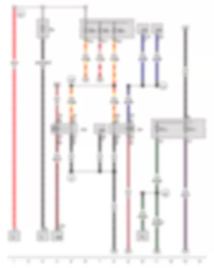 Wiring Diagram  VW THE BEETLE CABRIOLET 2013 - Battery - Terminal 15 voltage supply relay - Terminal 15 voltage supply relay 2