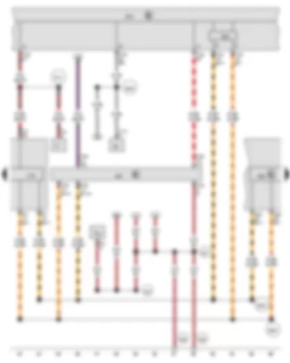 Wiring Diagram  VW THE BEETLE CABRIOLET 2013 - ABS control unit - Control unit in dash panel insert - Onboard supply control unit - Steering column electronics control unit - Data bus diagnostic interface