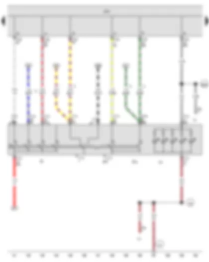 Wiring Diagram  VW THE BEETLE CABRIOLET 2013 - Light switch - Fog light switch - Rear fog light switch - Onboard supply control unit - Light switch illumination bulb