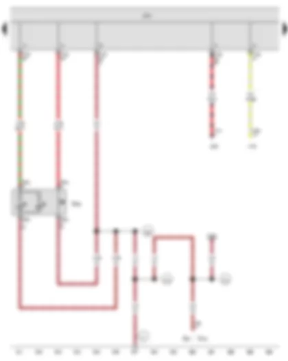 Wiring Diagram  VW THE BEETLE CABRIOLET 2013 - Hazard warning lights button - Onboard supply control unit