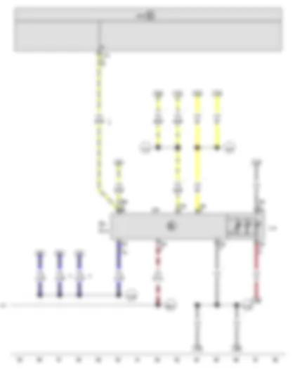 Wiring Diagram  VW THE BEETLE CABRIOLET 2014 - Switch and instrument illumination regulator - Headlight range control regulator - Onboard supply control unit
