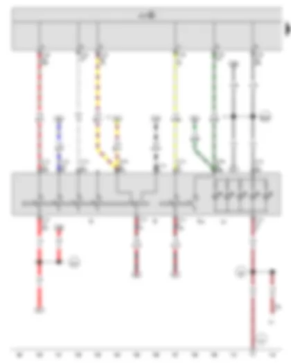 Wiring Diagram  VW THE BEETLE CABRIOLET 2014 - Light switch - Fog light switch - Rear fog light switch - Onboard supply control unit