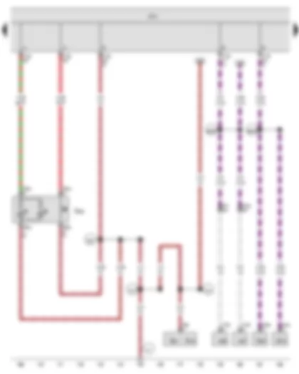 Wiring Diagram  VW THE BEETLE CABRIOLET 2014 - Hazard warning lights button - Onboard supply control unit