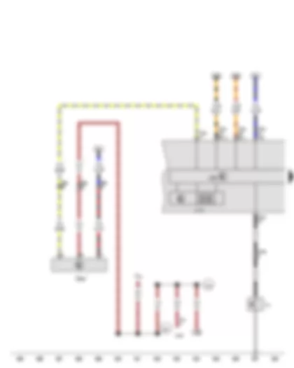 Wiring Diagram  VW THE BEETLE CABRIOLET 2014 - Oil pressure switch - Oil level and oil temperature sender - Multifunction indicator - Control unit in dash panel insert