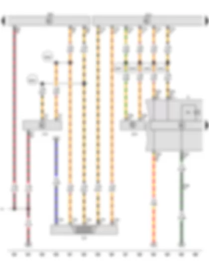 Wiring Diagram  VW THE BEETLE CABRIOLET 2015 - ABS control unit - Onboard supply control unit - Engine control unit