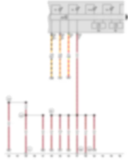 Wiring Diagram  VW THE BEETLE CABRIOLET 2017 - Rev. counter - Speedometer - Control unit in dash panel insert - Alternator warning lamp - Cruise control system warning lamp - Electronic power control fault lamp
