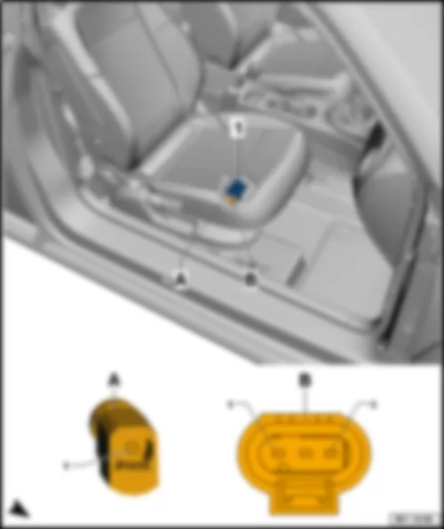 VW THE BEETLE CABRIOLET 2015 Seat occupied recognition control unit J706