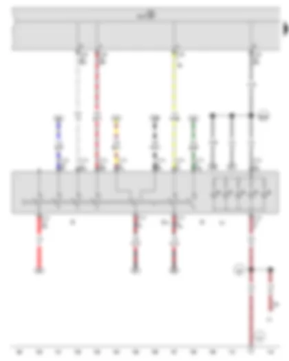Wiring Diagram  VW THE BEETLE 2012 - Light switch - Fog light switch - Rear fog light switch - Onboard supply control unit