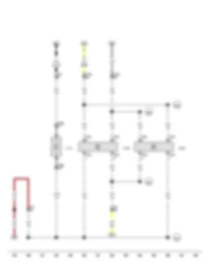 Wiring Diagram  VW THE BEETLE 2012 - Driver side turn signal repeater bulb - Light 1 for front left door background lighting - Light 2 for front left door background lighting