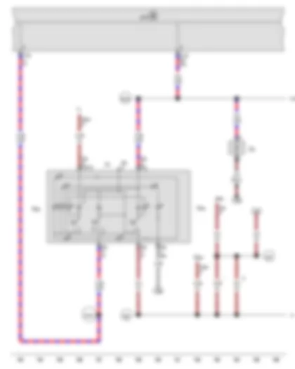 Wiring Diagram  VW THE BEETLE 2012 - Onboard supply control unit - Front interior light - Luggage compartment light - Left centre reading light - Right centre reading light