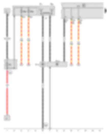 Wiring Diagram  VW THE BEETLE 2013 - Onboard supply control unit - Heated rear window