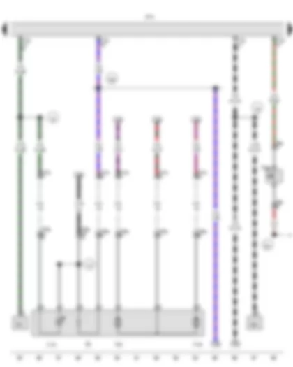 Wiring Diagram  VW THE BEETLE 2012 - Bonnet contact switch - Onboard supply control unit - Front passenger side turn signal repeater bulb - Front passenger side mirror adjustment motor - Front passenger side mirror adjustment motor - Heated exterior mirror on front passenger side