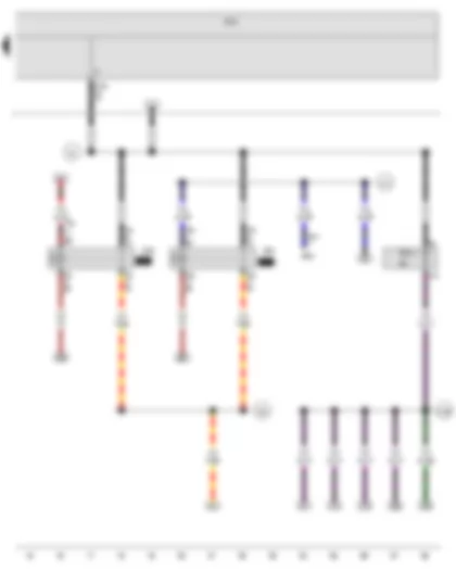 Wiring Diagram  VW THE BEETLE 2012 - Terminal 15 voltage supply relay - Onboard supply control unit - Terminal 15 voltage supply relay 2