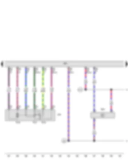Wiring Diagram  VW THE BEETLE 2012 - Fuel pressure sender - Throttle valve module - Engine control unit