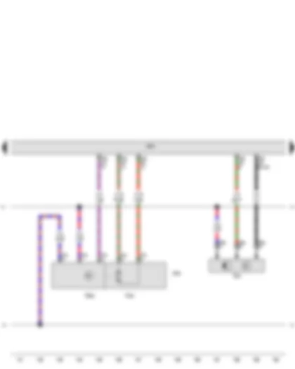 Wiring Diagram  VW THE BEETLE 2012 - Hall sender - Regulating flap potentiometer - Engine control unit - Regulating flap control unit - Regulating flap position control motor