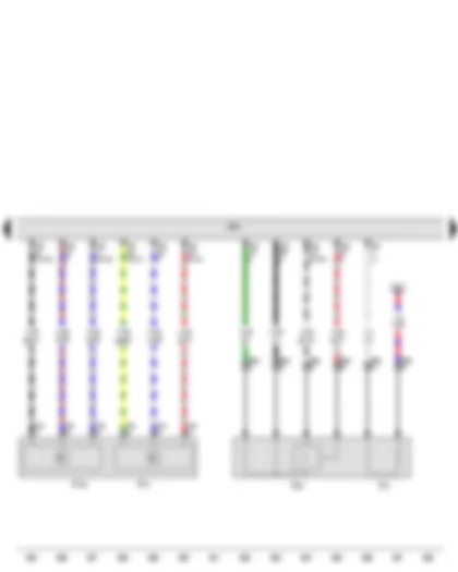 Wiring Diagram  VW THE BEETLE 2012 - Lambda probe - Accelerator position sender - Accelerator position sender 2 - Engine control unit - Lambda probe heater