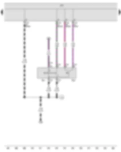 Wiring Diagram  VW THE BEETLE 2012 - Cruise control system switch - Cruise control system (CCS) SET button - Onboard supply control unit