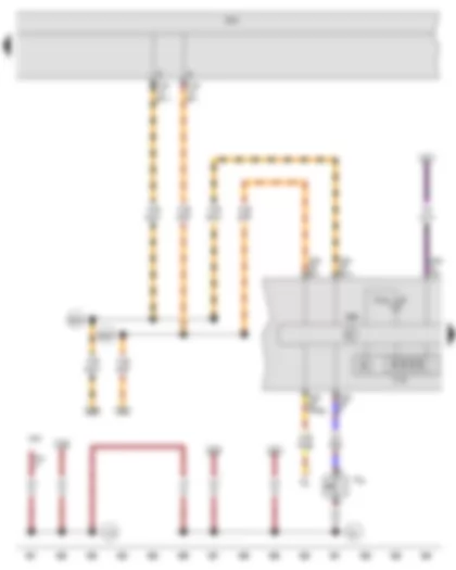 Wiring Diagram  VW THE BEETLE 2012 - Multifunction indicator - Control unit in dash panel insert - Onboard supply control unit