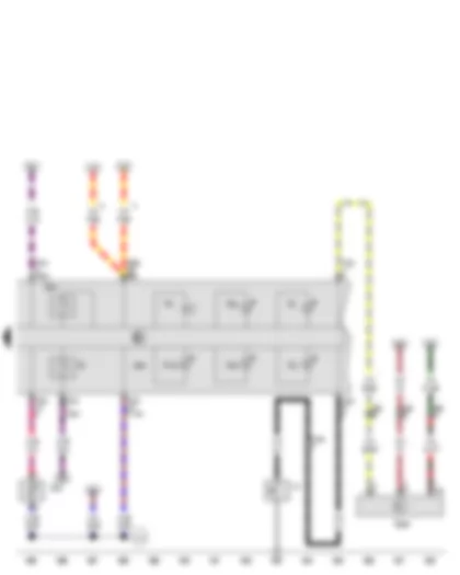 Wiring Diagram  VW THE BEETLE 2012 - Oil pressure switch - Fuel gauge - Charge air pressure gauge - Coolant shortage indicator sender - Oil level and oil temperature sender - Control unit in dash panel insert