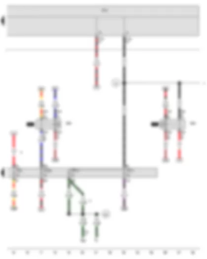 Wiring Diagram  VW THE BEETLE 2012 - Onboard supply control unit - Terminal 75 voltage supply relay 1 - Terminal 50 voltage supply relay