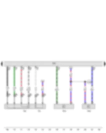 Wiring Diagram  VW THE BEETLE 2012 - Lambda probe - Engine control unit - Fuel pressure regulating valve - Fuel metering valve - Lambda probe heater