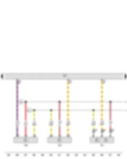 Wiring Diagram  VW THE BEETLE 2012 - Hall sender - Fuel pressure sender - Position sender for charge pressure positioner - Engine control unit