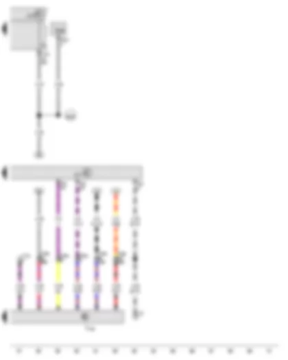 Wiring Diagram  VW THE BEETLE 2012 - Tiptronic switch - Automatic gearbox control unit - Onboard supply control unit