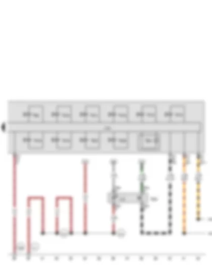 Wiring Diagram  VW THE BEETLE 2012 - Tyre Pressure Loss Indicator button - Brake pressure sender 1 - ABS control unit - Front right ABS inlet valve - Front right ABS outlet valve - Front left ABS inlet valve - Front left ABS outlet valve - Rear right ABS inlet valve - Rear left ABS inlet valve - Rear right ABS outlet valve - Rear left ABS outlet valve - Vehicle stabilization program high-pressure valve 1 - Vehicle stabilization program high-pressure valve 2